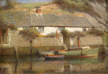 Ein Landhaus am Flussufer