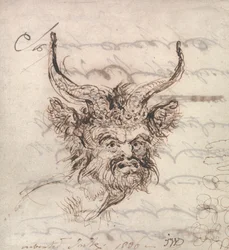 Ein Satyrkopf