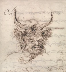 Ein Satyrkopf