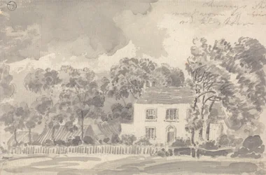 Haus zwischen Bäumen