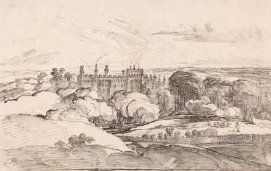 Lea Castle von oberhalb der Wälder