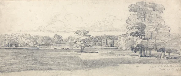 Die alte Halle, Tabley, umgeben von Parkland, 20. Juli 1814 (1819?)