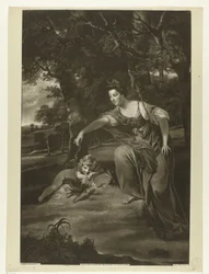 Porträt von Elizabeth Montagu und ihrem Sohn George als Diana und Cupido