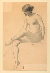 Sitzender weiblicher Akt