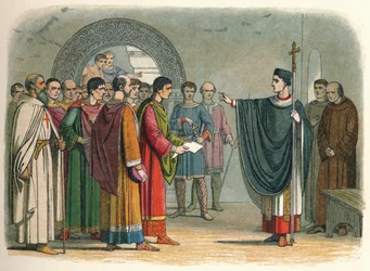 Becket verbietet dem Earl of Leicester, über ihn zu urteilen, 1162