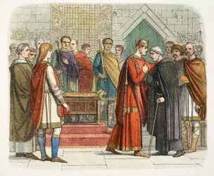 König Wilhelm I. wirbt um die Gunst der englischen Anführer, um 1066, 1864