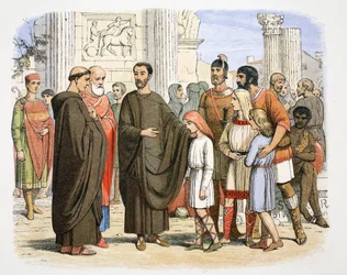 St. Gregor der Große und die englischen Sklaven in Rom, 590, 1864