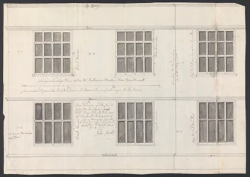 Cobham Hall, Kent: Entwurf für Fenster