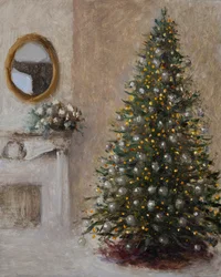 Eleganter Weihnachtskamin