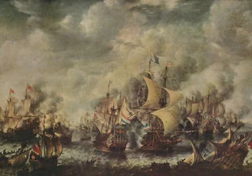 Seeschlacht zwischen den Engländern und den Niederländern vor Ter Heyde, August 1653