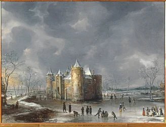 Das Schloss von Muiden im Winter