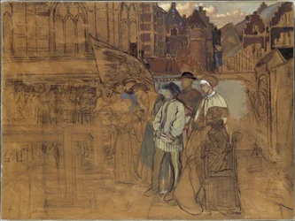 Bogenschützenfest in Antwerpen im 16. Jahrhundert, ca. 1850
