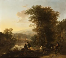 Landschaft mit einem Zeichner