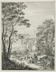 Der Ochsenkarren, aus Aufrechte italienische Landschaften