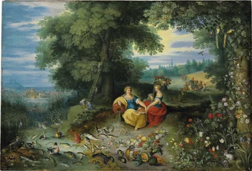 Eine Allegorie von Wasser und Erde