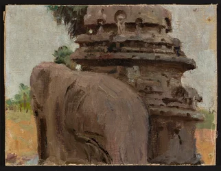 Mahalipur - in den Fels gehauene Pagode. Von einer Reise nach Indien