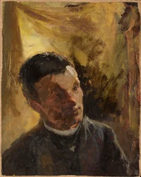 Porträt des russischen Künstlers Aleksander Leński (1847-1908)