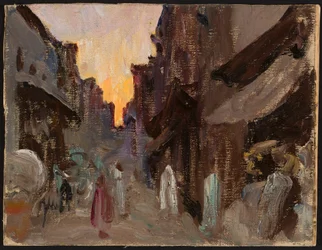 Tanjore - Straße. Von einer Reise nach Indien