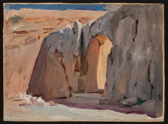 Eingang zum Grab der jüdischen Könige in Jerusalem. Von einer Reise nach Palästina
