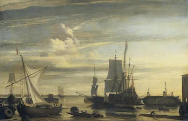 Hafen bei Sonnenuntergang