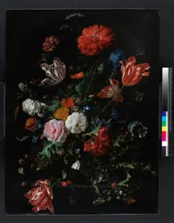 Blumen in einer Glasvase, ca. 1660