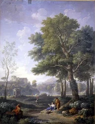 Capriccio-Ansicht mit einem Belvedere