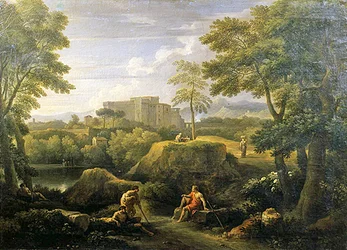 Landschaft mit Figuren