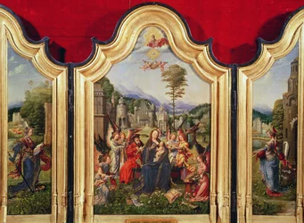 Die Heilige Familie mit der Heiligen Katharina und der Heiligen Barbara