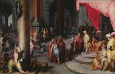 Joseph stellt seinen Vater und seine Brüder dem Pharao vor, ca. 1590