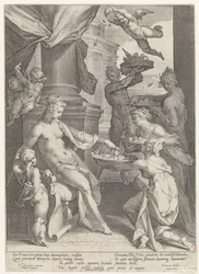Venus von Nymphen und einem Faun geehrt