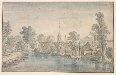 Dorf an einem Fluss