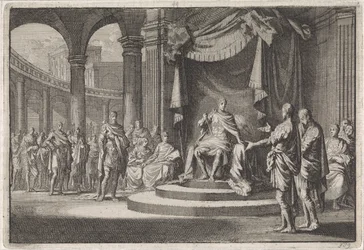 Alexander und Aristobulos rechtfertigen sich vor Kaiser Augustus