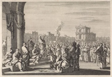 Predigt Christi vor dem Tempel