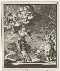 Frau wählt den schmalen Weg, der zum Himmel führt