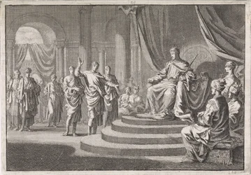 Serubbabel vor König Darius