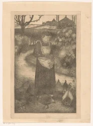 Anne Zernike füttert die Hühner