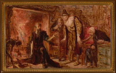Der Alchemist Sędziwój und Sigismund III., Skizze