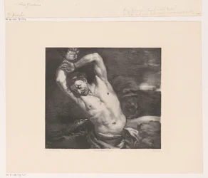 Raubvogel zieht die Leber aus dem Körper von Prometheus