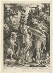 Minerva und Merkur bewaffnen Perseus