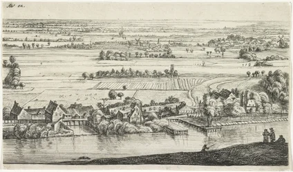Dorf an einem Fluss
