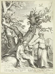 Ahija zerreißt seinen Mantel in zwölf Teile und zeigt Jerobeam zehn davon