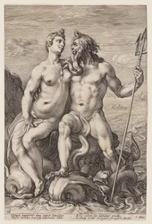 Neptun und Amphitrite, aus Drei gepaarte Götter und Göttinnen