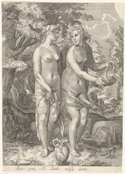 Zwei von Dianas Nymphen an einem Bach