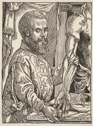 Andre Vesale, Kopie von Boris Mestchersky (gest. 1957), Illustration aus Histoire de la Nation Francaise, Sciences, Bände I und II, von Gabriel Hanotaux (1853-1944), 1924