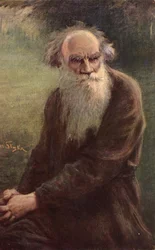 Porträt des Autors Leo N. Tolstoi 1828-1910, 1910