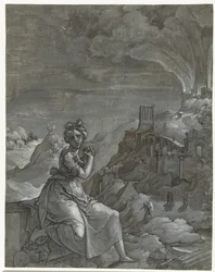Kassandra trauert über die Zerstörung Trojas