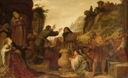 Die Heiligen Paulus und Barnabas als Götter von den Leuten von Lystra verehrt
