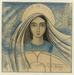 Entwurf für ein Plakat zum Internationalen Eucharistischen Kongress in Amsterdam, 22.-27. Juli 1924