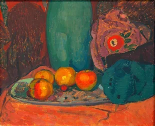 Stilleben mit blaugrüner Vase