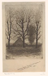 Bauernhof zwischen hohen Bäumen, Ewijkshoeve
